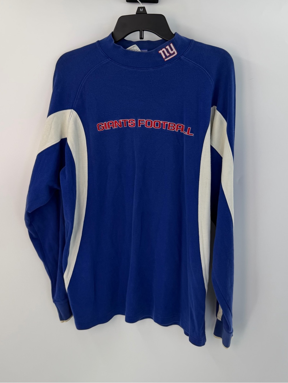 Reebok NY Giants Football Long Sleeve Shirt Large